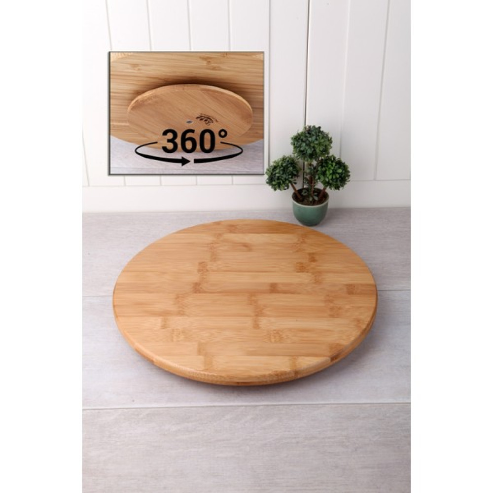 Home Naturel Bambu Dönerli Pizza Tahtası 32CM Home Naturel Mutfak Gereçleri Fiyatı