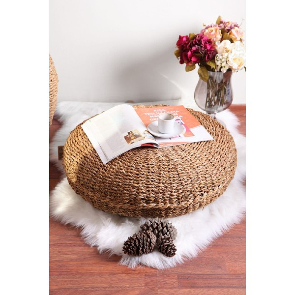 Home Naturel Hasır Minder Büyük Boy Yuvarlak Home Naturel Puf Fiyatı