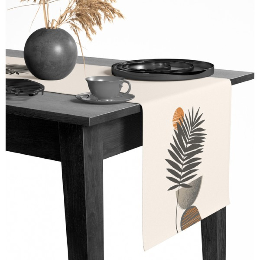 Home Premium Dekoratif Dijital Baskılı Runner - 40 x 140 cm - Ekru - Bej Masa Örtüsü Fiyatı