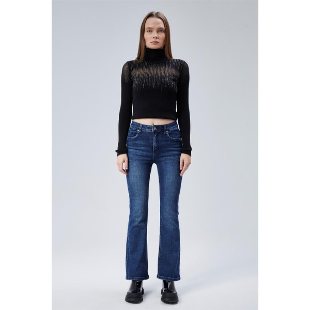 Home Store Jean Incili Taşlı Pant Bayan Jeans / Kot Pantolon Fiyatı