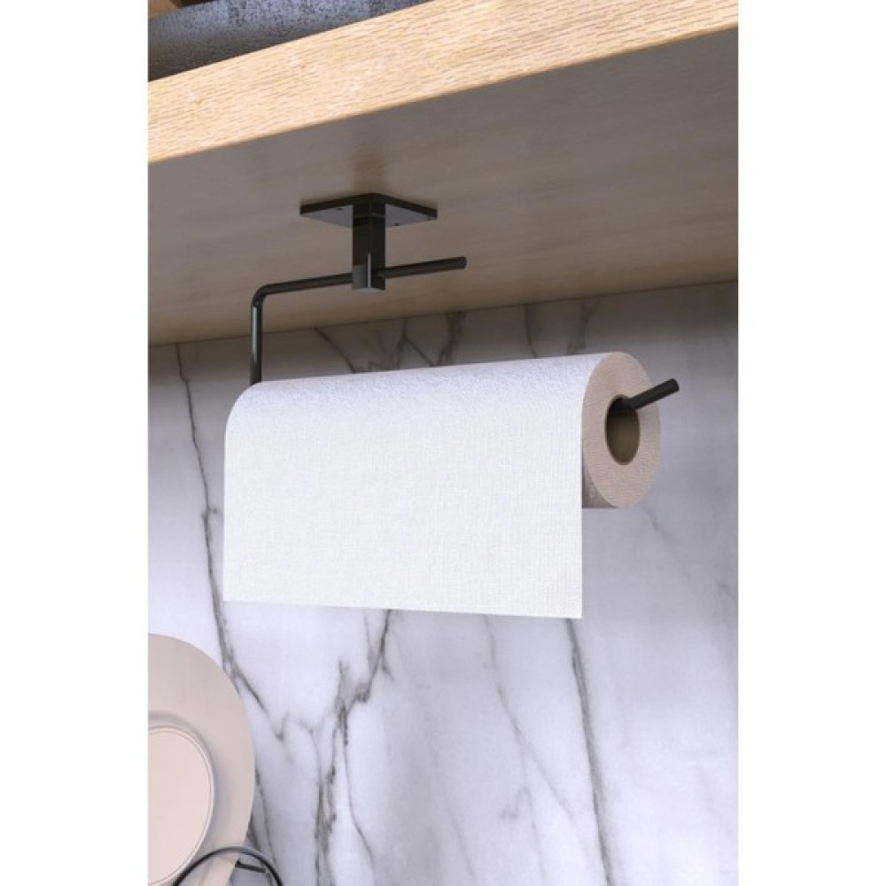 Home Stuff Home-Stuff Siyah Rulo Havluluk, Mutfak-Banyo Havluluğu, Yapışkanlı Çok Amaçlı Havluluk Havluluk Fiyatı