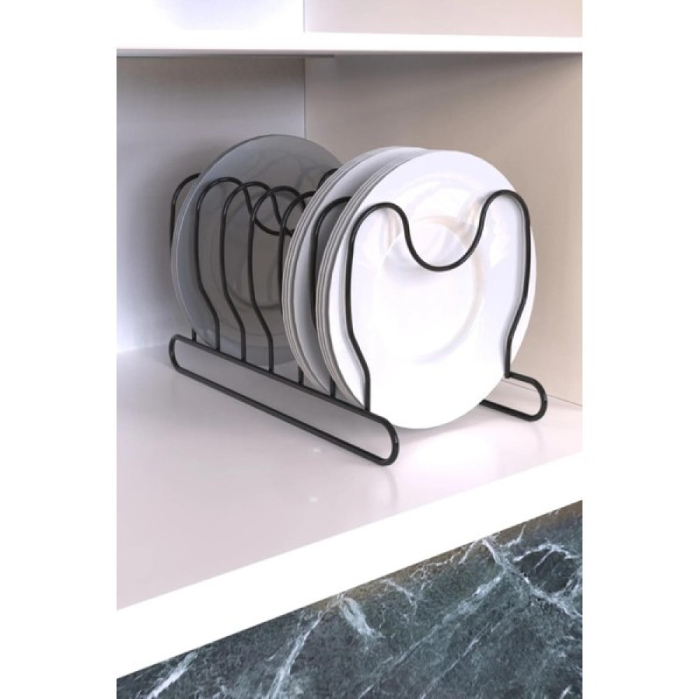 Home Stuff Home-Stuff Siyah Tava Organizeri, Tabak,tava ve Tencere Kapağı Düzenleyici, Mutfak Dolap Içi Düzenleyici Saklama Kapları Fiyatı