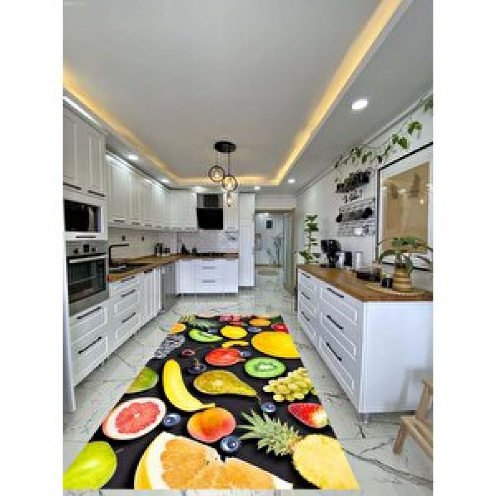 Home Tienda Dijital Baskılı Kaymaz Deri Tabanlı Yıkanabilir Mutfak Halısı Kcn509 Home Tienda 80x120 cm Mutfak Tekstili Fiyatı