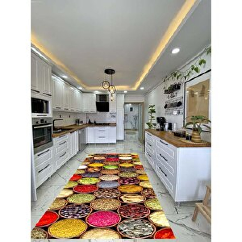 Home Tienda Dijital Baskılı Kaymaz Deri Tabanlı Yıkanabilir Mutfak Halısı Kcn515 Home Tienda 60x90 cm Mutfak Tekstili Fiyatı