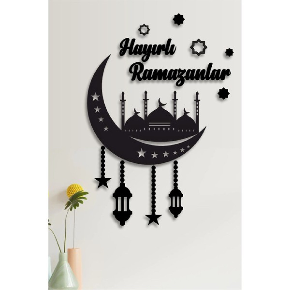 Home Trend Hayırlı Ramazanlar, Hoş Geldin Ramazan Duvar Dekoru, Duvar Süslemesi - Siyah Ev & Dekorasyon Aksesuarları Fiyatı