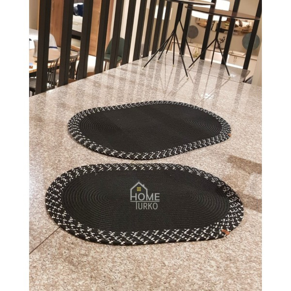 Home Turko 2'li Takım Jüt, Modern, Bohem, Banyo Paspası, Banyo Paspas Takımı, Çeyizlik, Hediyelik, Ev Eşyası - Siyah Klozet Takımı Fiyatı