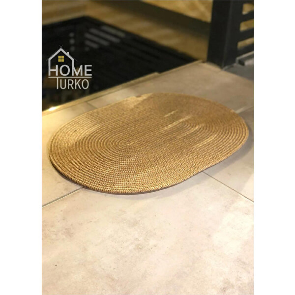 Home Turko Hasır, Jüt Desenli Modern Iç ve Dış Kapı Önü Paspası, Balkon Paspası, Banyo Paspası / Hediyelik. - 80 x 120 cm - Renkli Paspas Fiyatı