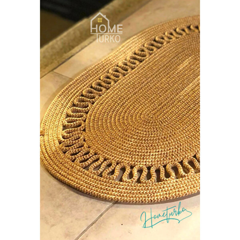 Home Turko Jüt, Desenli Kapı Önü, Paspas, Banyo Paspası, Balkon Paspası / Hediyelik, Ev Eşyası - 40 x 70 cm - Renkli Paspas Fiyatı