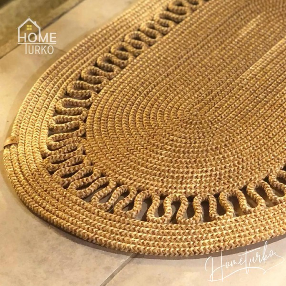 Home Turko Jüt, Desenli Kapı Önü, Paspas, Banyo Paspası, Balkon Paspası / Hediyelik, Ev Eşyası. - 50 x 80 cm - Renkli Paspas Fiyatı