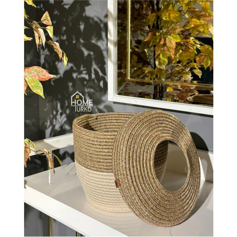 Home Turko Jüt, Hasır, Çöp Kovası, Mutfak Çöp Kovası, Banyo Çöp Kovası, Doğal, Natürel, Jüt Kova, Modern Kova - Hasır - Tek Ebat Sepet Fiyatı
