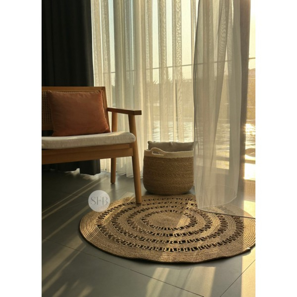 Home Turko Jüt, Hasır, Kilim, Paspas, Yolluk, Jüt Halı, Jüt Paspas, Dekoratif Kilim, Bohem Tarzı Kilim, Kilim - Renkli - 80 x 80 cm Kilim Fiyatı