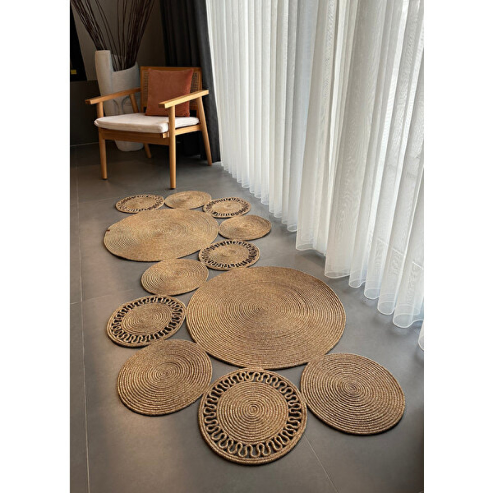 Home Turko Jüt, Kilim, Paspas, Bohem, Halı , Banyo Paspası, Kilim, Halı, Oturma Odası Halısı, Balkon Paspası - Kahverengi - 55 x 134 cm Kilim Fiyatı