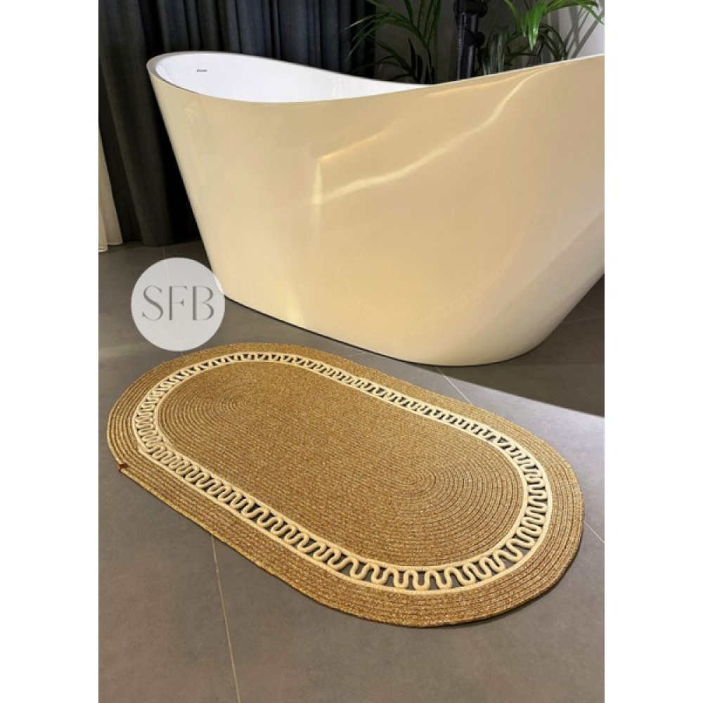 Home Turko Moderin, Hasır, Jüt, Naturel, Jüt Dekoratif, Kilim, Banyo, Salon, Mutfak Halısı Hediyelik, Ev Eşyası - Bej - 60 x 90 cm Kilim Fiyatı