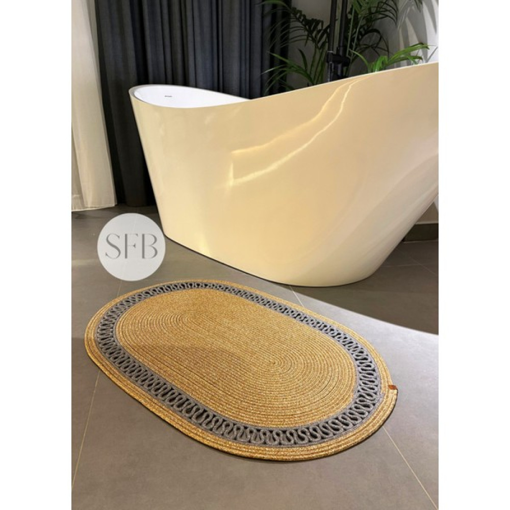 Home Turko Moderin, Hasır, Jüt, Naturel, Jüt Dekoratif, Kilim, Banyo, Salon, Mutfak Halısı Hediyelik, Ev Eşyası - Gri - 80 x 100 cm Kilim Fiyatı