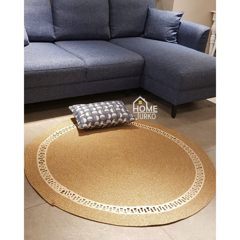 Home Turko Moderin,hasır /jüt. Desenli, Dekoratif, Kilim, Salon,mutfak Halısı. Çeyizlik, Hediyelik, Ev Eşyası - Renkli - 80 x 80 cm Kilim Fiyatı