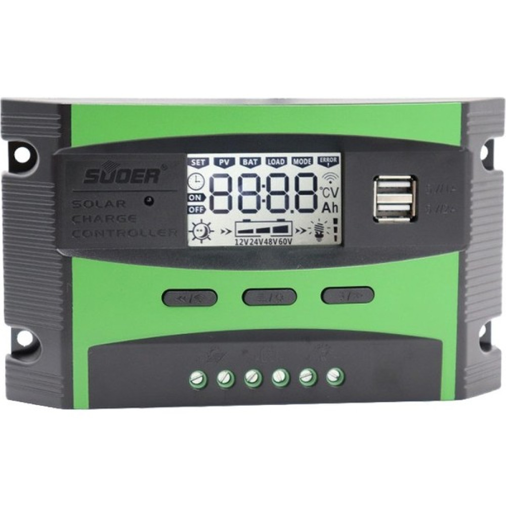 Home Vibe Suoer ST-C1220 12-24 Volt 20 Amper Digital Otomatik Solar Şarj Regülatörü (2 USB Girişli 5 V-2.1A) (81) Elektrikli El Aletleri Fiyatı