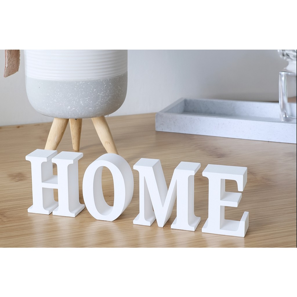 Home Yazılı Dekoratif Biblo ve Masaüstü Ev Ofis Süs Eşyası - Beyaz Biblo Fiyatı