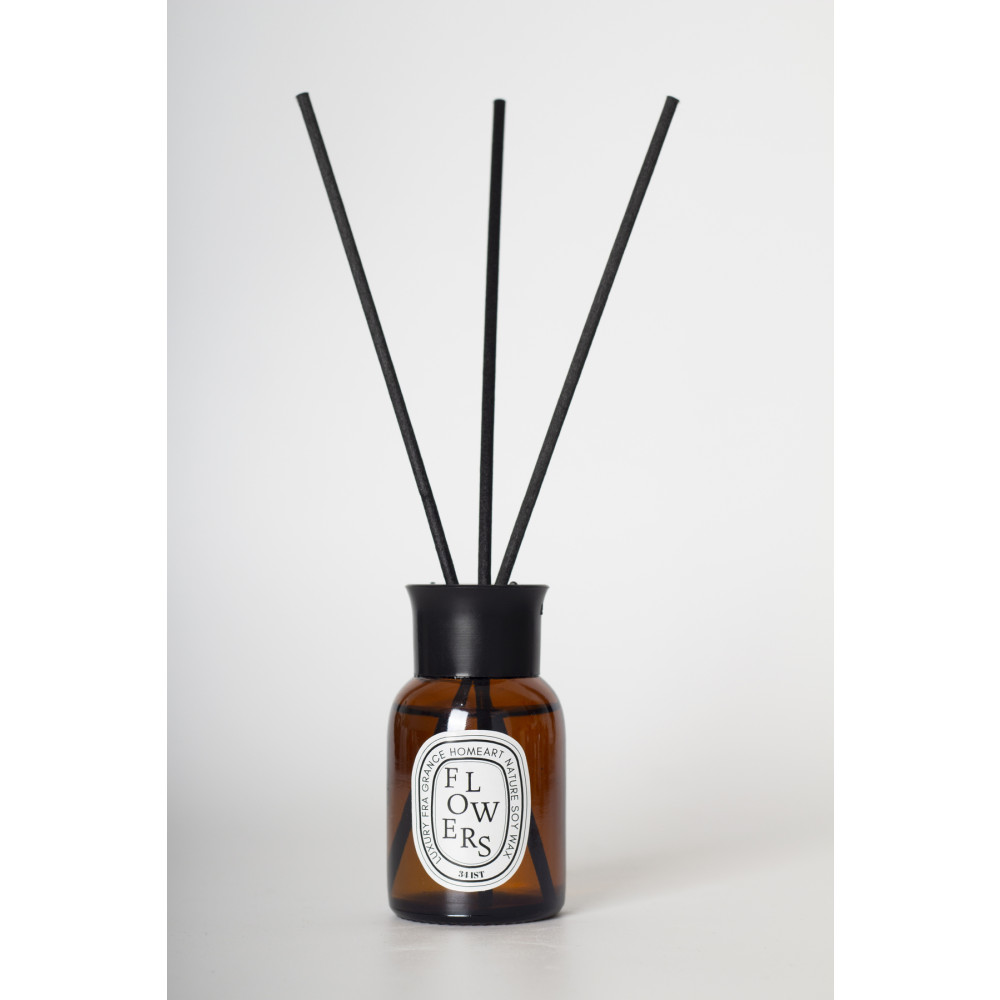 homeartplus Beyaz çiçek Bambu Çubuk Amber Şişe Oda Kokusu 50 ml Dekoratif Mum Fiyatı