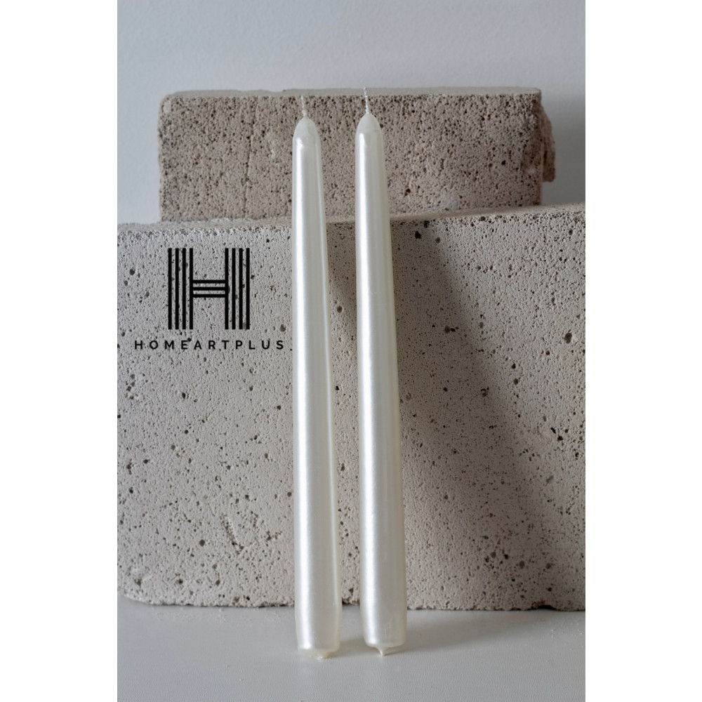 homeartplus Sedef Beyaz Renk 2 li Şamdan Mum (çap 2.2 boy 25cm) Dekoratif Mum Fiyatı