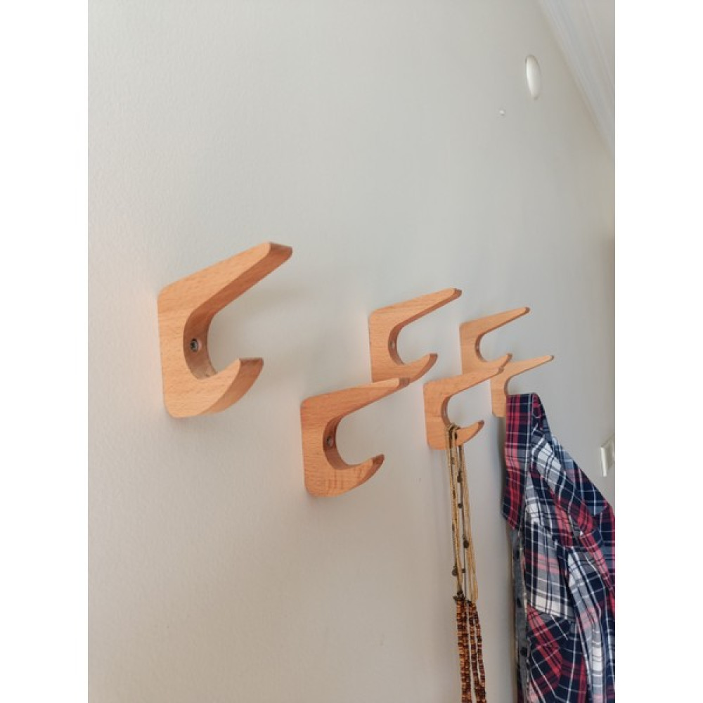 Homeasy Ahşap Minimalist Askılık 6 Adet Banyo Antre Duvar Askı Dekoratif Sade Hediyelik Elbise Askı Eşya Saklama / Düzenleme Fiyatı