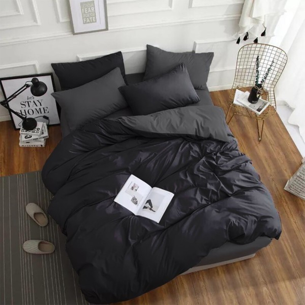 Homecella Çift Kişilik Ranfonce Nevresim Takımı - 220 x 240 cm - Siyah Nevresim Takımı Fiyatı