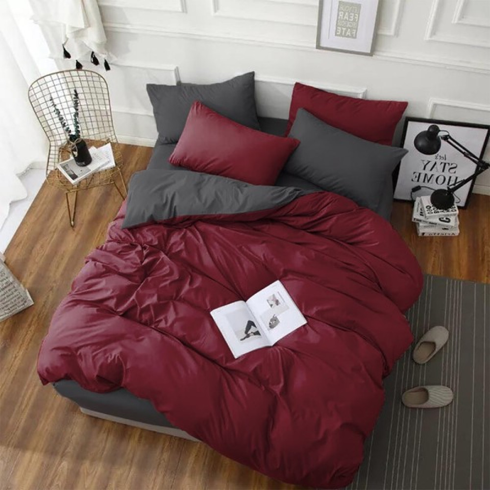 Homecella Çift Kişilik Ranforce Nevresim Takımı - 220 x 240 cm - Bordo Nevresim Takımı Fiyatı