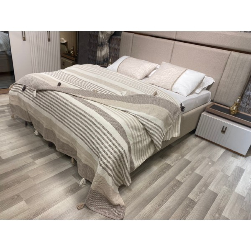 Homecella Ponponlu Battal Boy Pamuk Yatak Örtüsü - 220 x 240 cm - Kahve Yatak Örtüsü Fiyatı