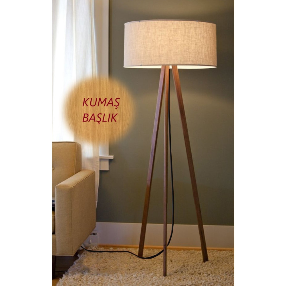 Homedit Toscana Antik Beji --3 Ayaklı Tripod Lambader Abajur Kumaş Başlık--bej-c Elektrik ve Aydınlatma Fiyatı