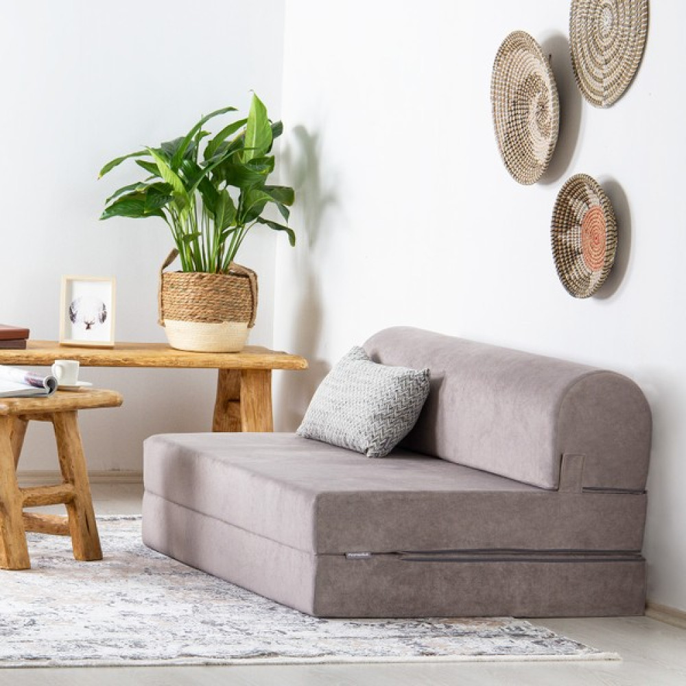 Homedius Magic Katlanır Yataklı Koltuk Açık Gri-Çift - Açık Gri Kanepe & Çekyat Fiyatı