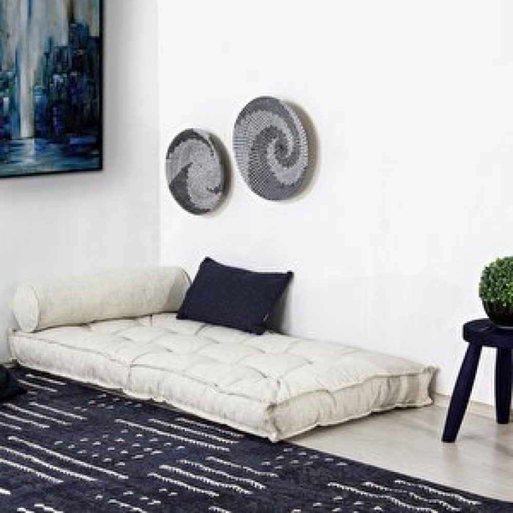 Homedius Sofa Buklet Kapitoneli Yer-sedir Minderi Beyaz-çift Beyaz Puf Fiyatı