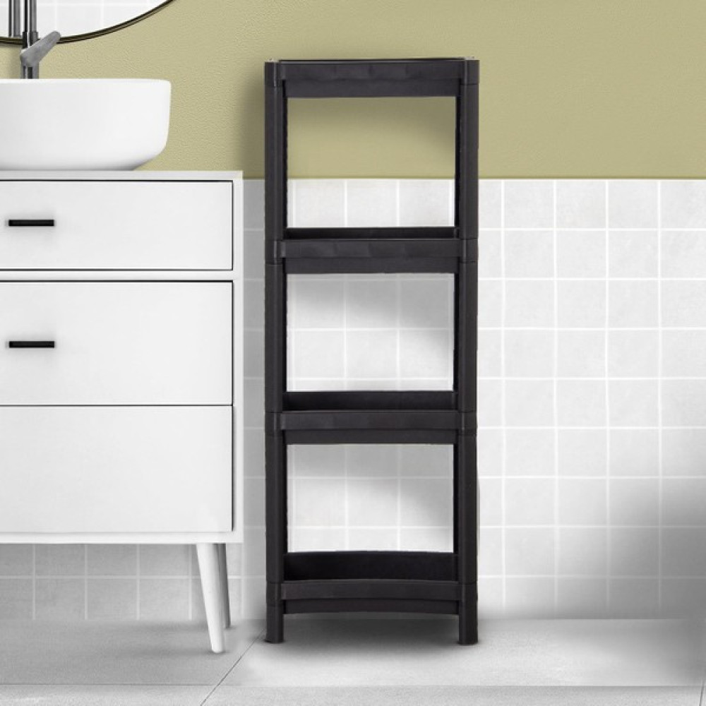 Homedius Vesken Raf Ünitesi 4 Katlı Siyah Banyo Rafı Düzenleyici Banyo Rafı Fiyatı