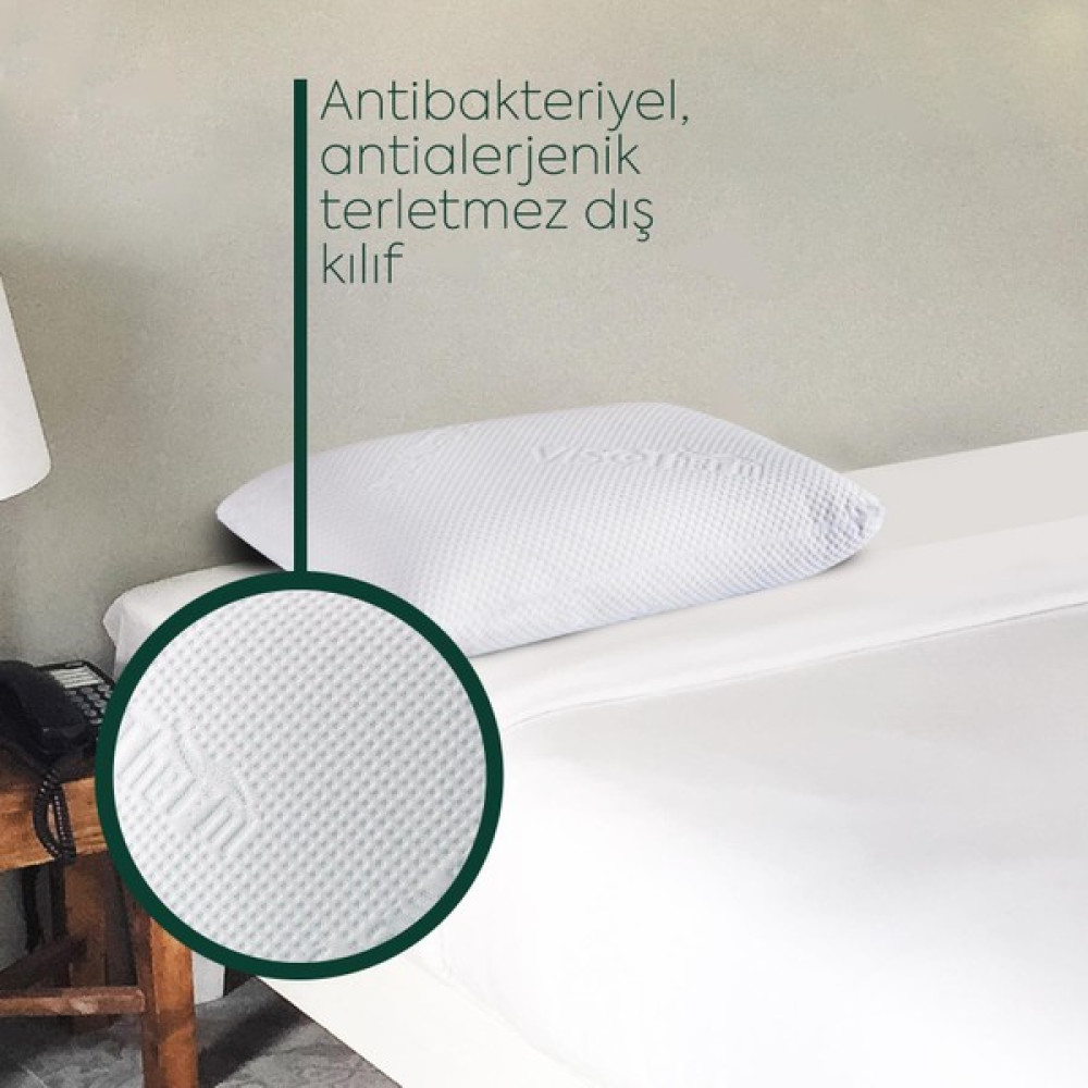 Homedius Visco Dream Ekstra Yüksek Ortopedik Yastık - Beyaz - 59 x 39 cm Yastık Fiyatı