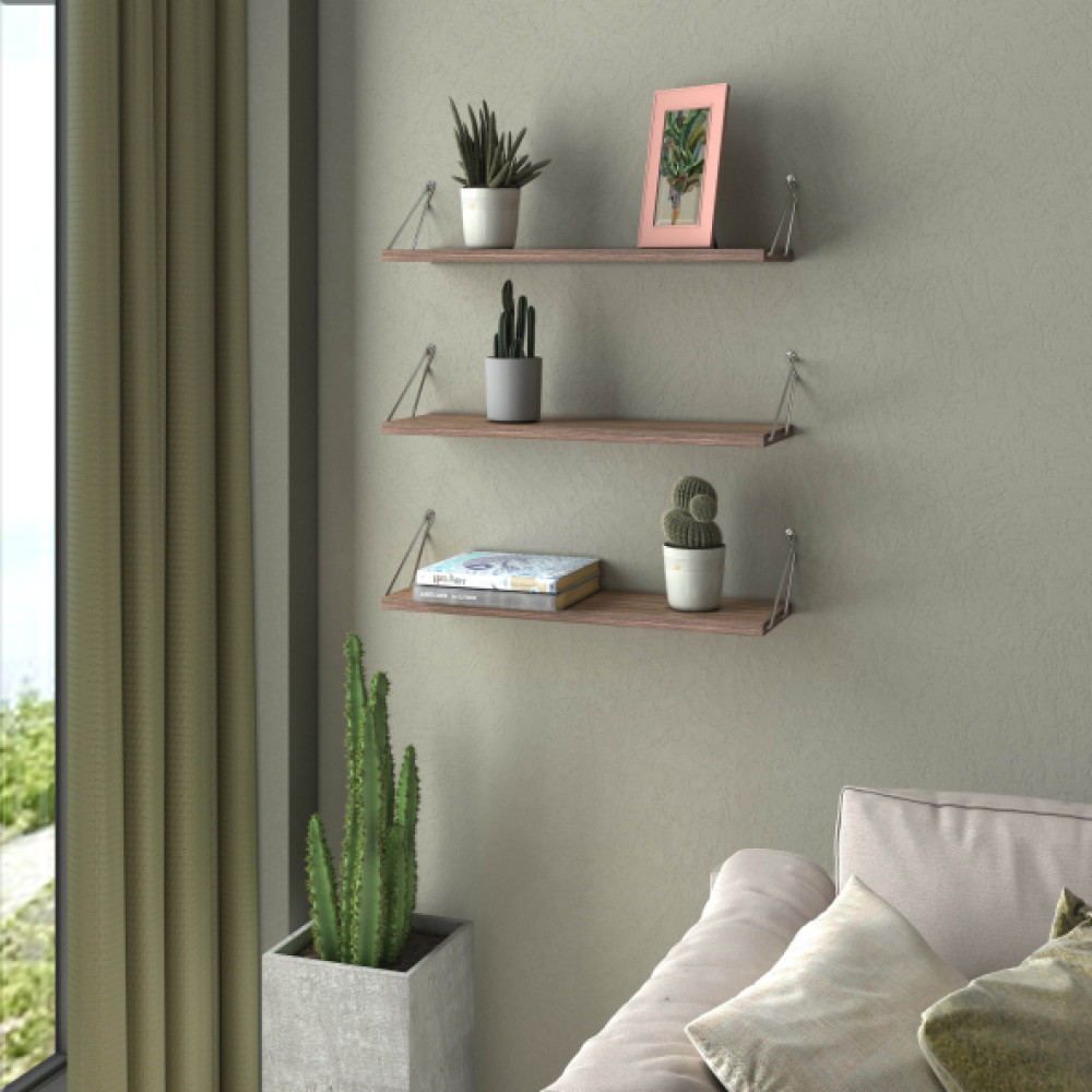 Homedora Alice Uclu Modern Raf Ceviz-Krom Kitaplık Fiyatı