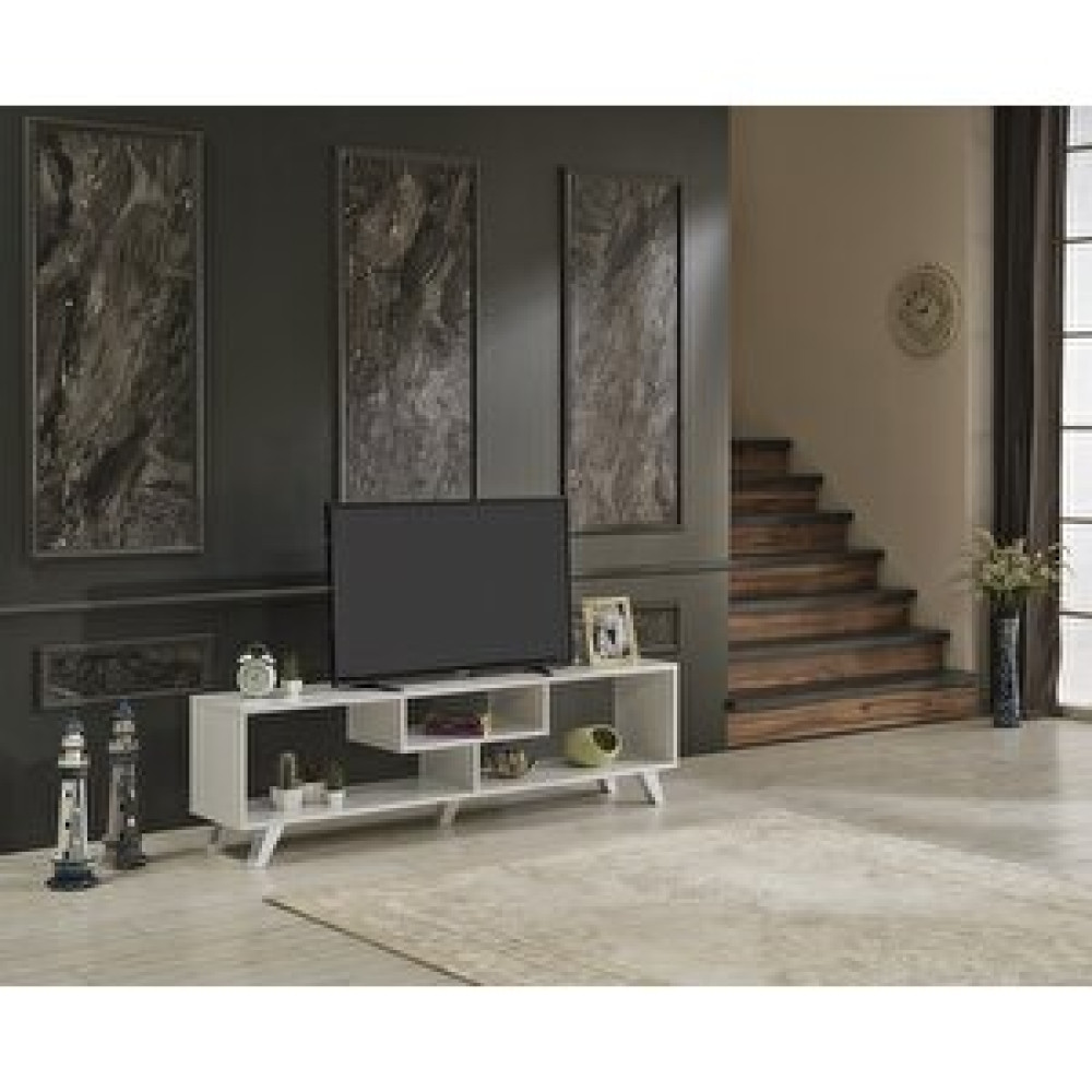 Homedora Parma Tv Sehpası Beyaz Beyaz Tv Ünitesi / Sehpası Fiyatı