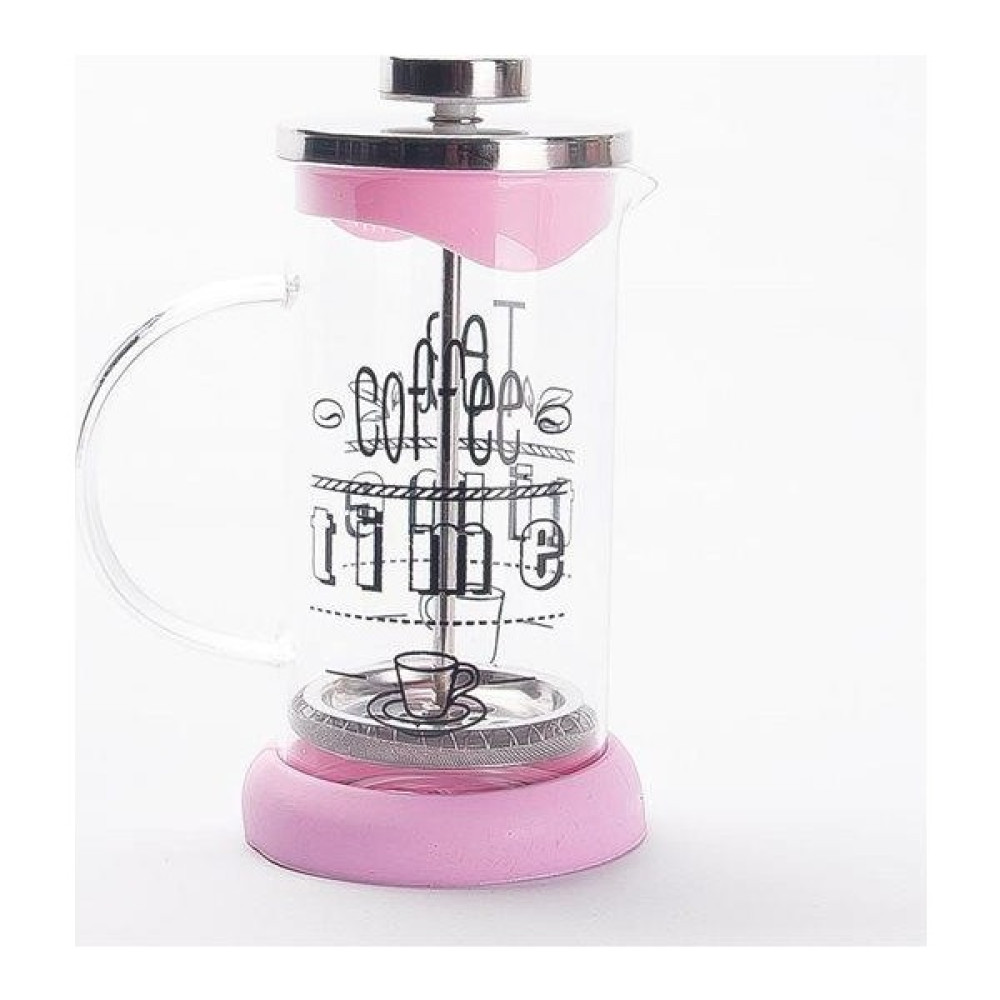 Homekolik Cam Pembe Silikonlu French Press 600 ml Bitki Çayı Demleme French Press Fiyatı