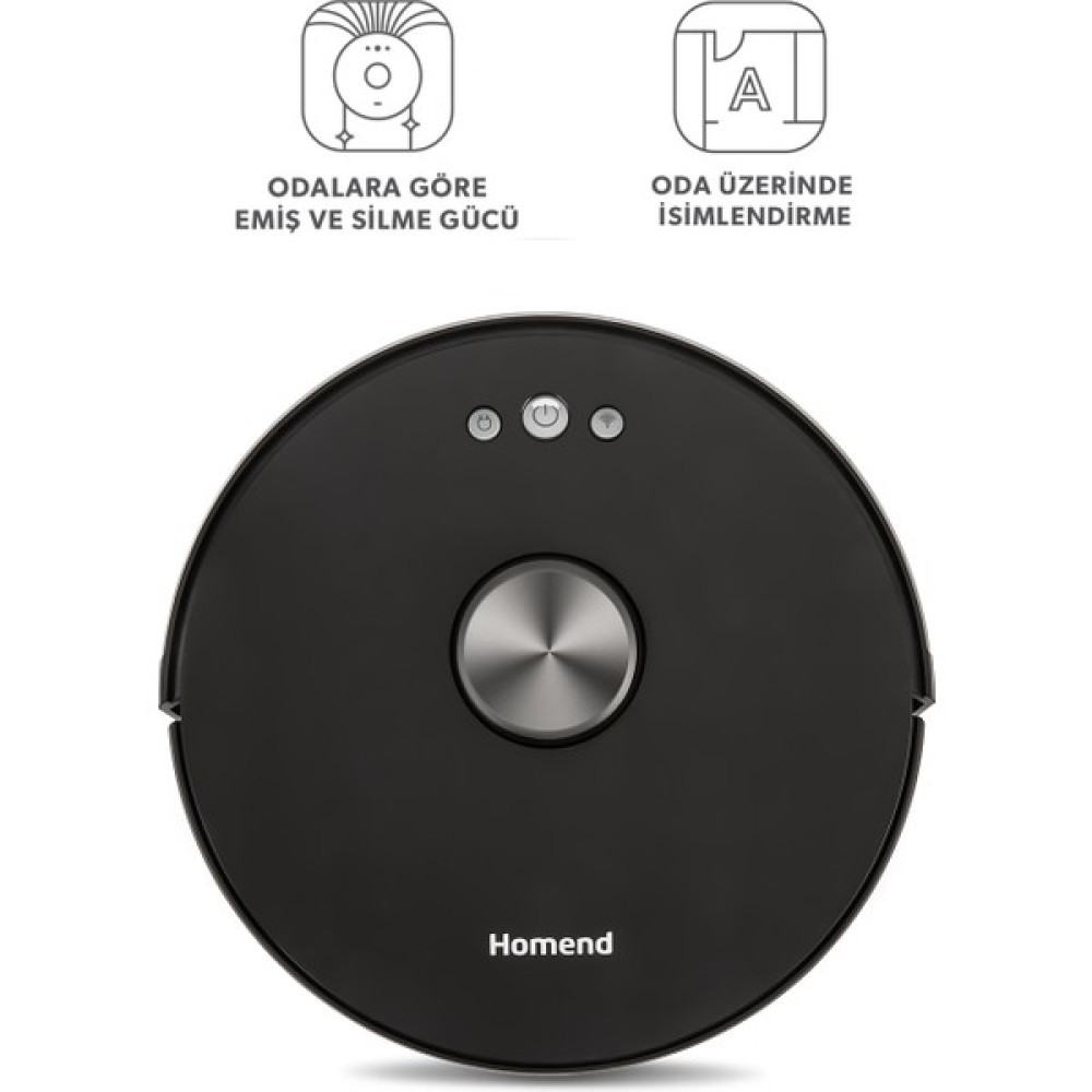 Homend Alex Laser Pro+ 1283H Siyah Moplu ve Haritalamalı Akıllı Robot Süpürge Robot Süpürgeler Fiyatı