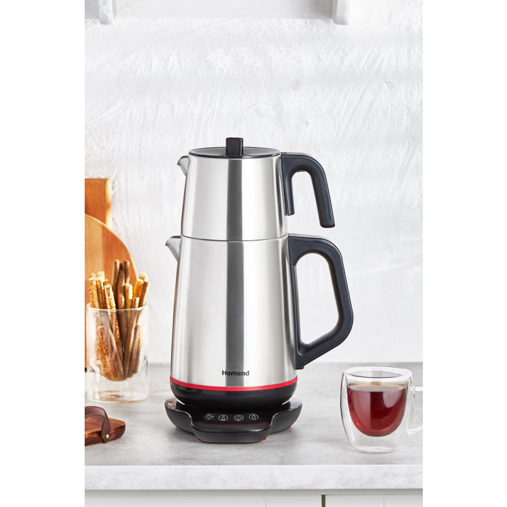 HOMEND Royaltea 1708h Dokunmatik Konuşan Çay Makinesi Siyah Çay Makineleri Fiyatı
