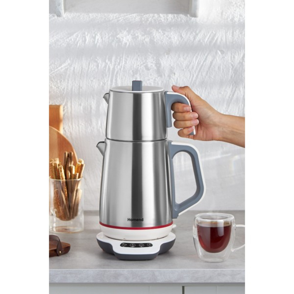 Homend Royaltea 1709H Konuşan Çay Makinesi (Dokunmatik Baza) - Beyaz Çay Makineleri Fiyatı