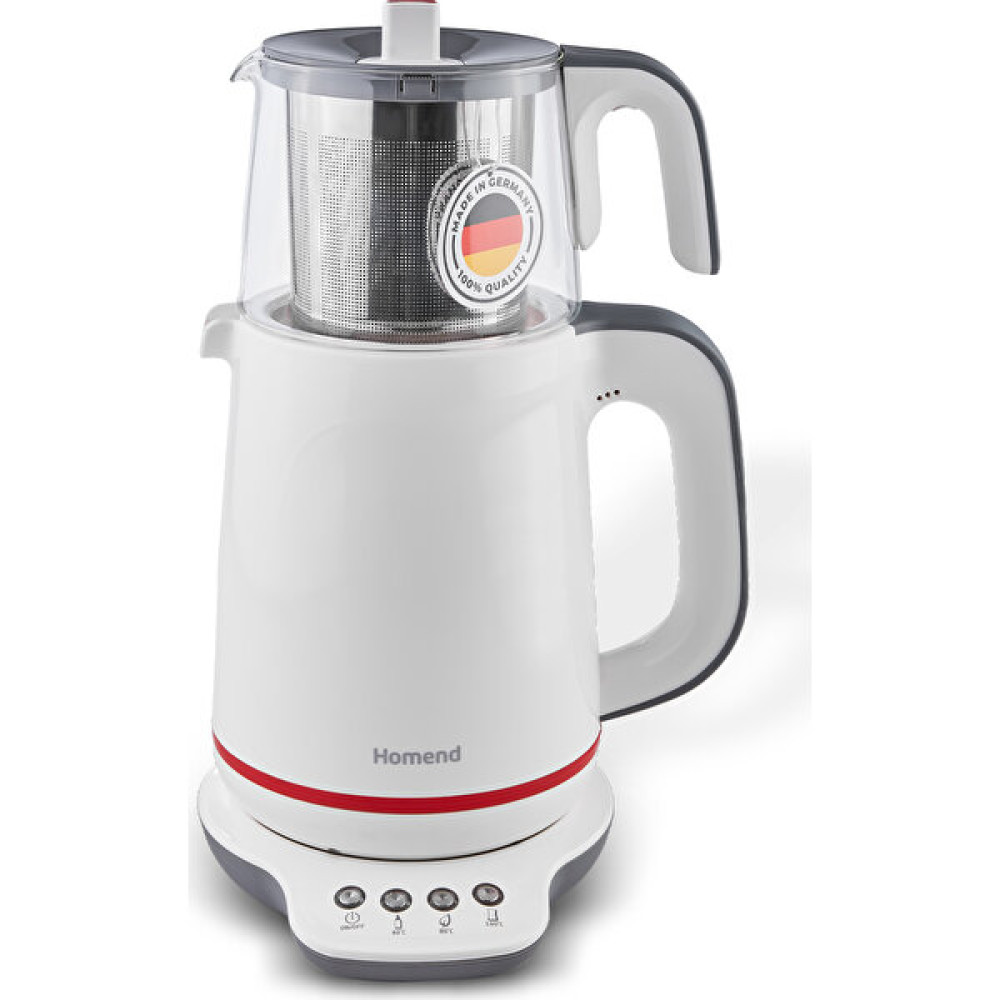 Homend Royaltea 1721H Konuşan Çay Makinesi Plastik Krem - Beyaz Çay Makineleri Fiyatı