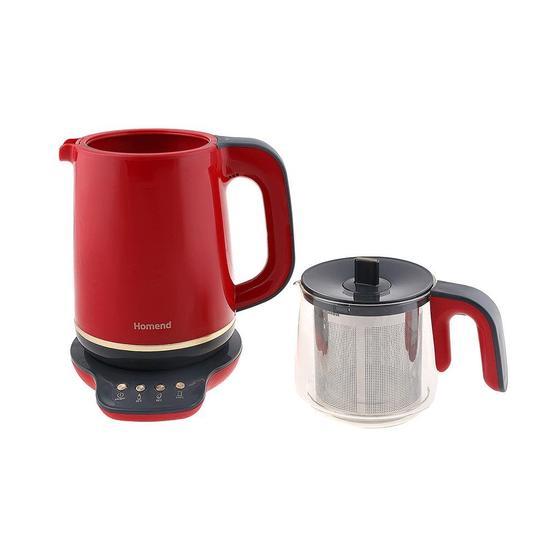 Homend Royaltea 1761h Konuşan Çay Makinesi Kırmızı Gold