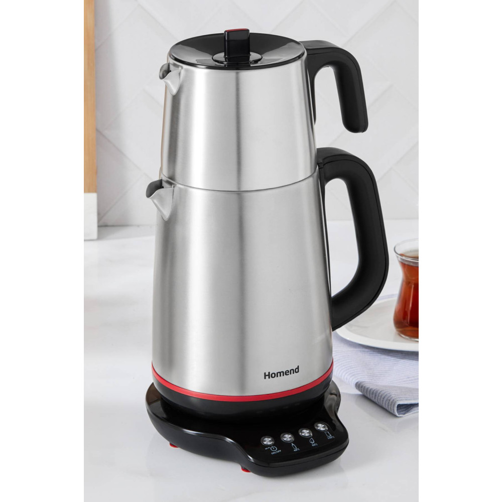 HOMEND Royaltea Smart 1791h Inox Konuşan Çay Makinesi Siyah (Wİ-Fİ) Çay Makineleri Fiyatı