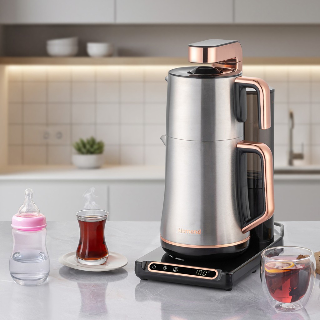 Homend Teabot 1785H Konuşan Otomatik Çay Makinesi Bakır Çay Makineleri Fiyatı