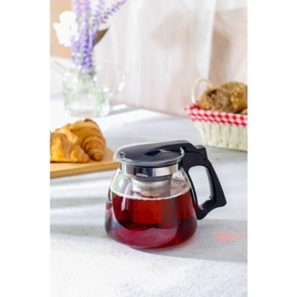 Homenıva Gri Süzgeçli Cam Demlik 900 ml Çay / Çaydanlık Setleri Fiyatı