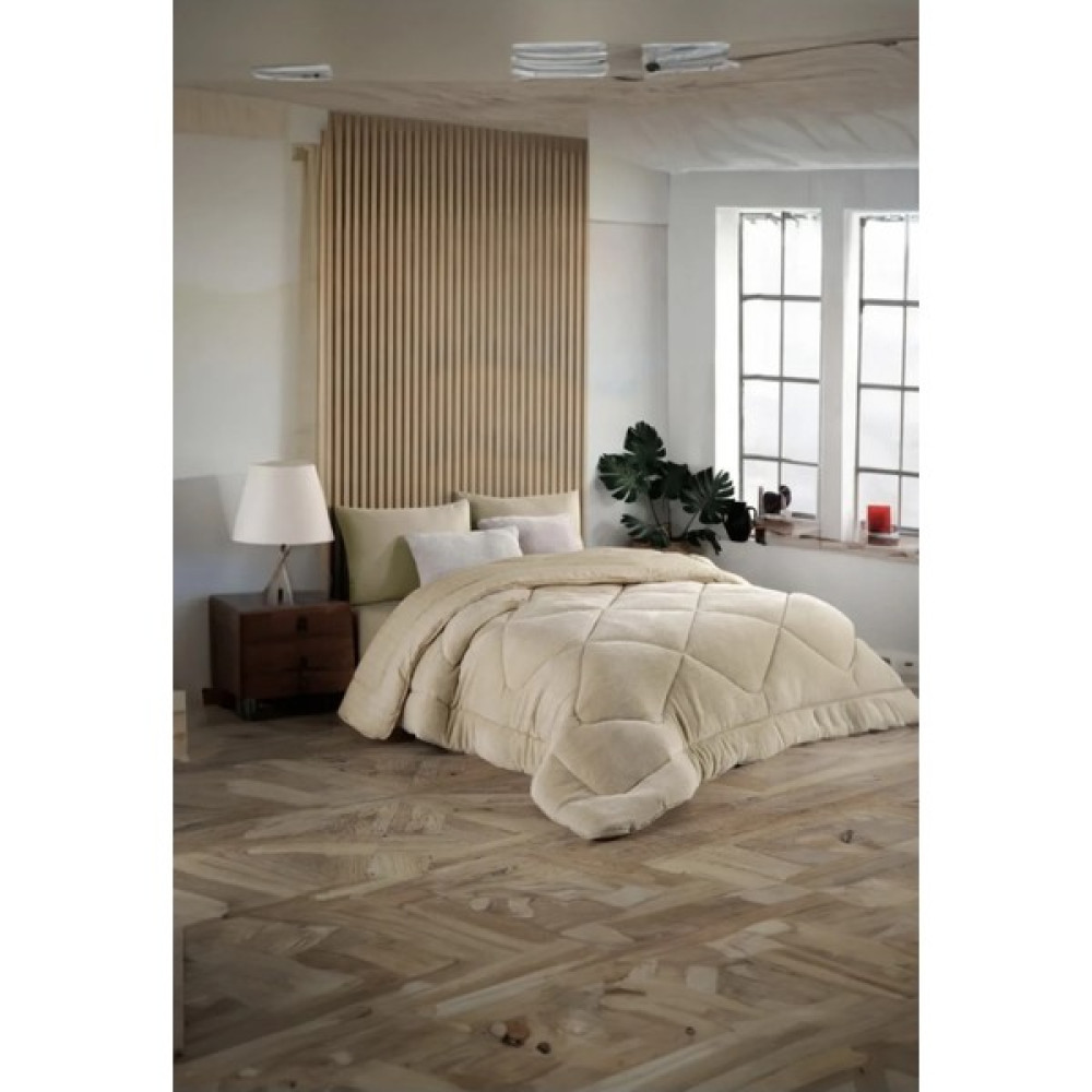 Homenup Battal Boy Yorgan Renkli Wellsoft Çift Taraflı 155X215 Bej - 220 x 240 cm Yorgan Fiyatı