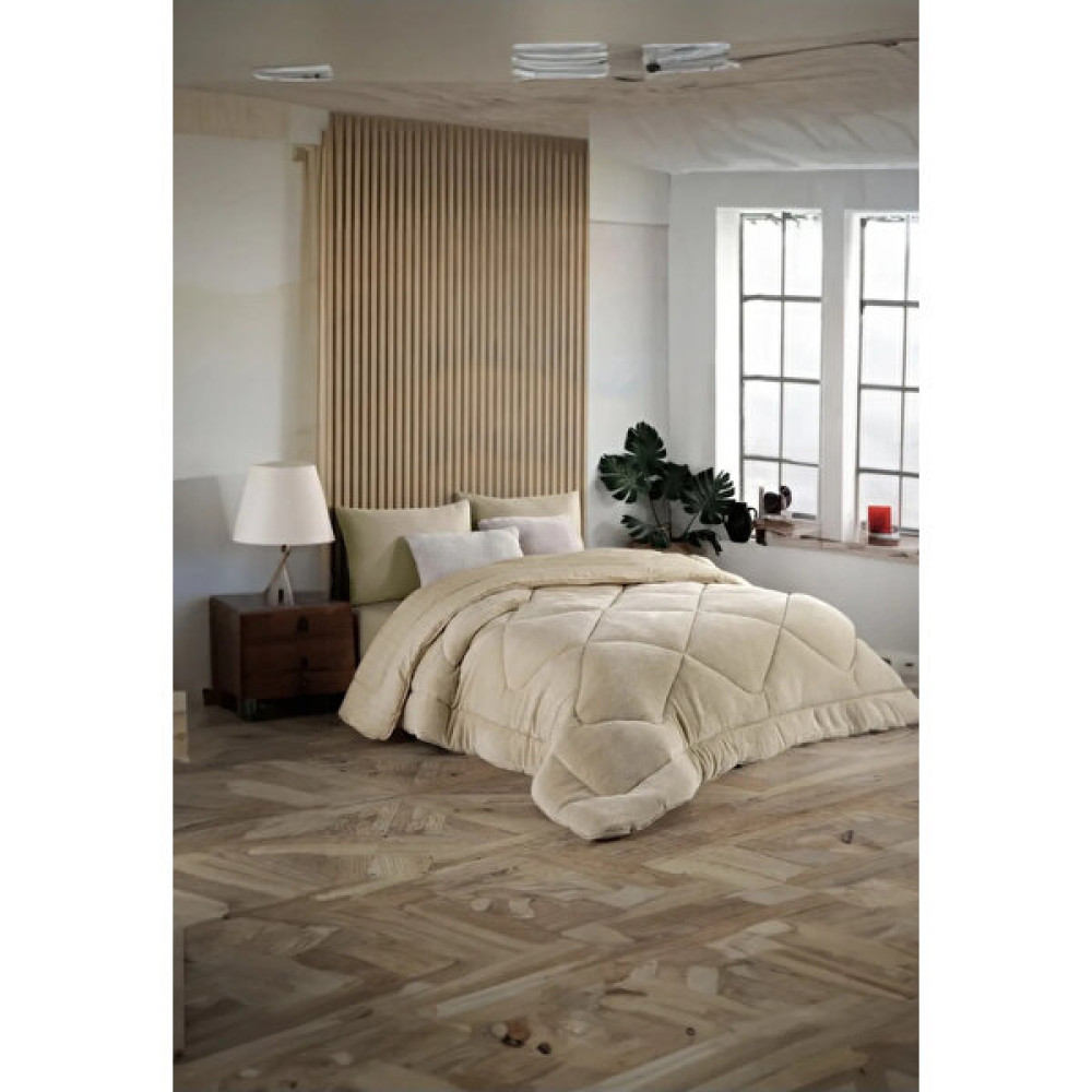 Homenup Çift Kişilik Yorgan Renkli Wellsoft Çift Taraflı 195X215 Bej - 200 x 220 cm Yorgan Fiyatı