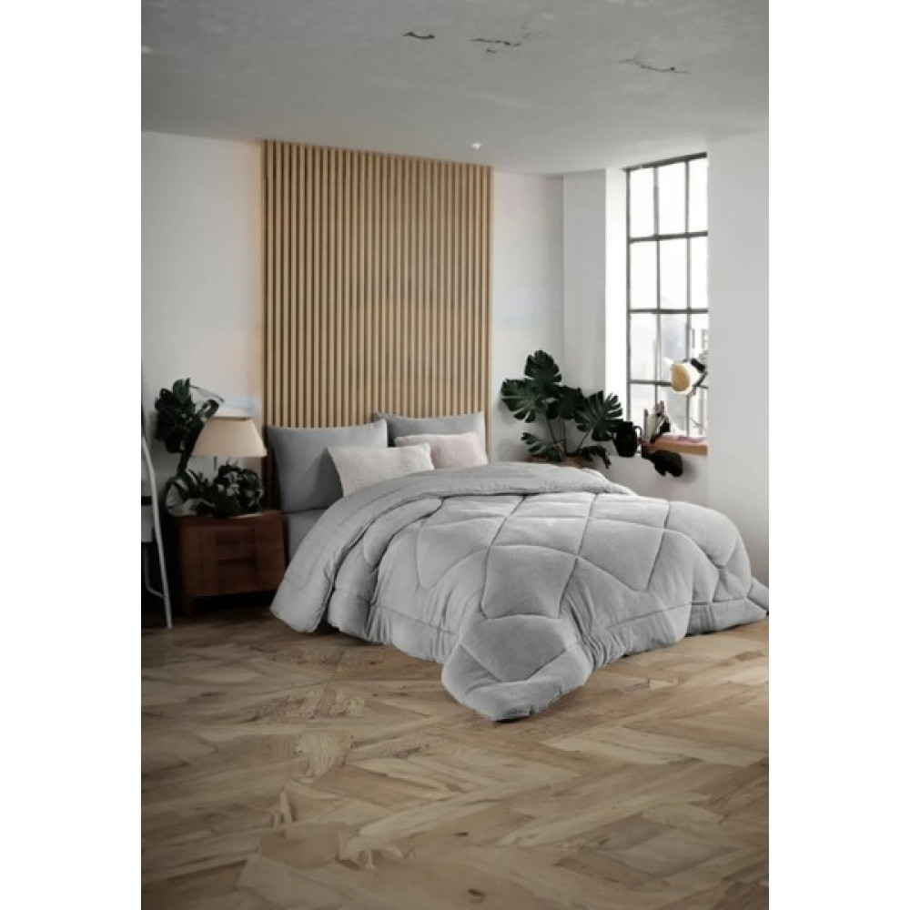 Homenup Çift Kişilik Yorgan Renkli Wellsoft Çift Taraflı 195X215 Gri - 200 x 220 cm Yorgan Fiyatı