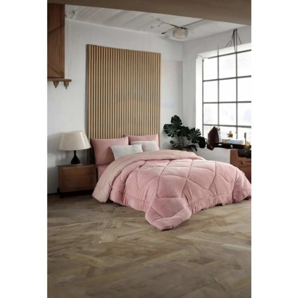 Homenup Çift Kişilik Yorgan Renkli Wellsoft Çift Taraflı 195X215 Pembe - 200 x 220 cm Yorgan Fiyatı