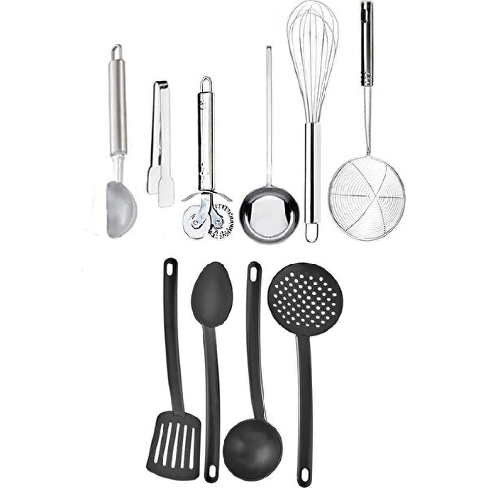 Homerest 10 Adet Spatula Kevgir Kaşık Kepçe Rulet Maşa Çırpıcı Sos Kepçesi Dondurma Kaşığı Mutfak Gereçleri Fiyatı