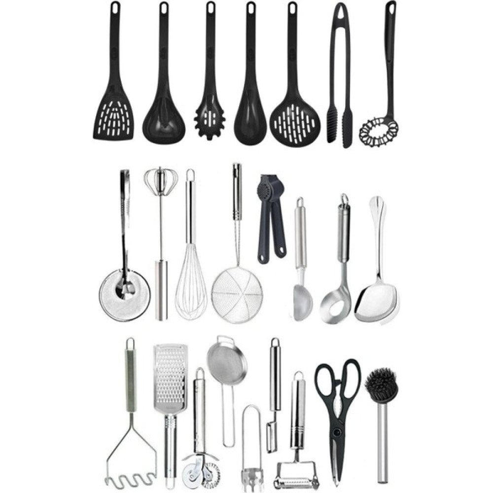 Homerest 24 Parça Kepçe Spatula Kevgir Mutfak Servis Seti Servis Gereçleri Servis Maşa Takımı Mutfak Ürünleri Mutfak Gereçleri Fiyatı