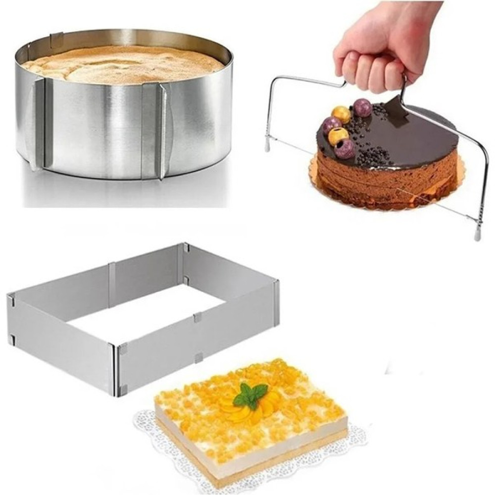 Homerest Ayarlanabilir Ayarlı Yuvarlak ve Kare 9 cm Ekmek Kek Pasta Pandispanya Kesme Teli Tatlı ve Pasta Malzemeleri Fiyatı